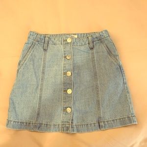 Jean button up skirt